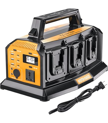 Amazon.com: 2-in-1 Portable Inverter Charger, 1200W Pure Sine Wave